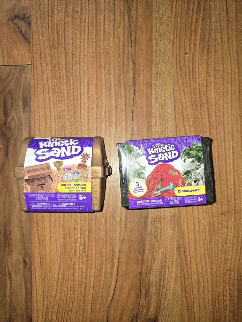 Kinetic Sand Dino X Cavate & Kinetic Sand Buried Treasure (lot of 2)